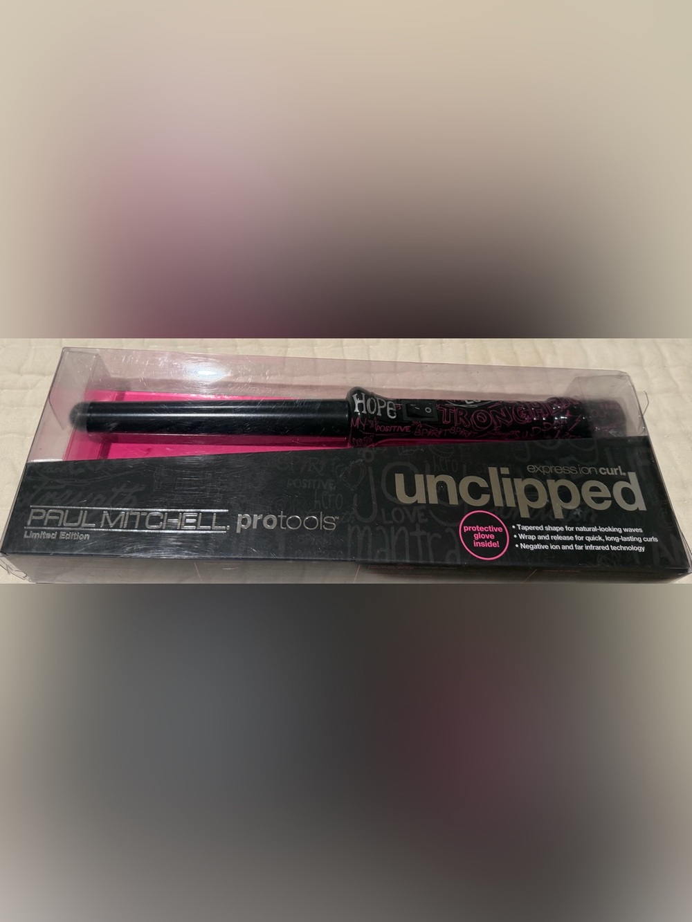 Paul Mitchell Hot Tools Pink and Black Curling Wand - HOPE Graphic